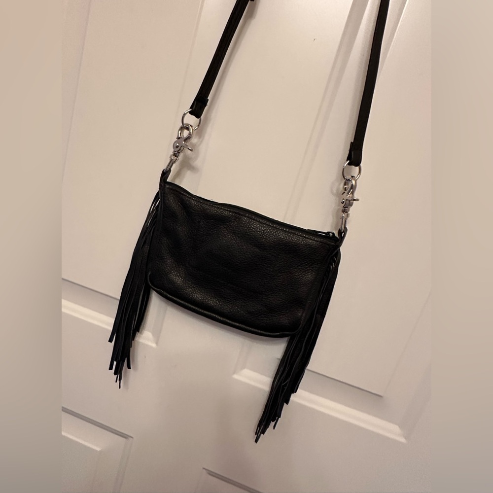 Hip Bag Company Black Leather Fringe Crossbody – Handmade USA - Picture 10 of 10
